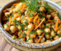 Bright Vegan Chickpea Salad with Dill and Carrots