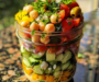 Mason Jar Mediterranean Chickpea Salad Meal Prep